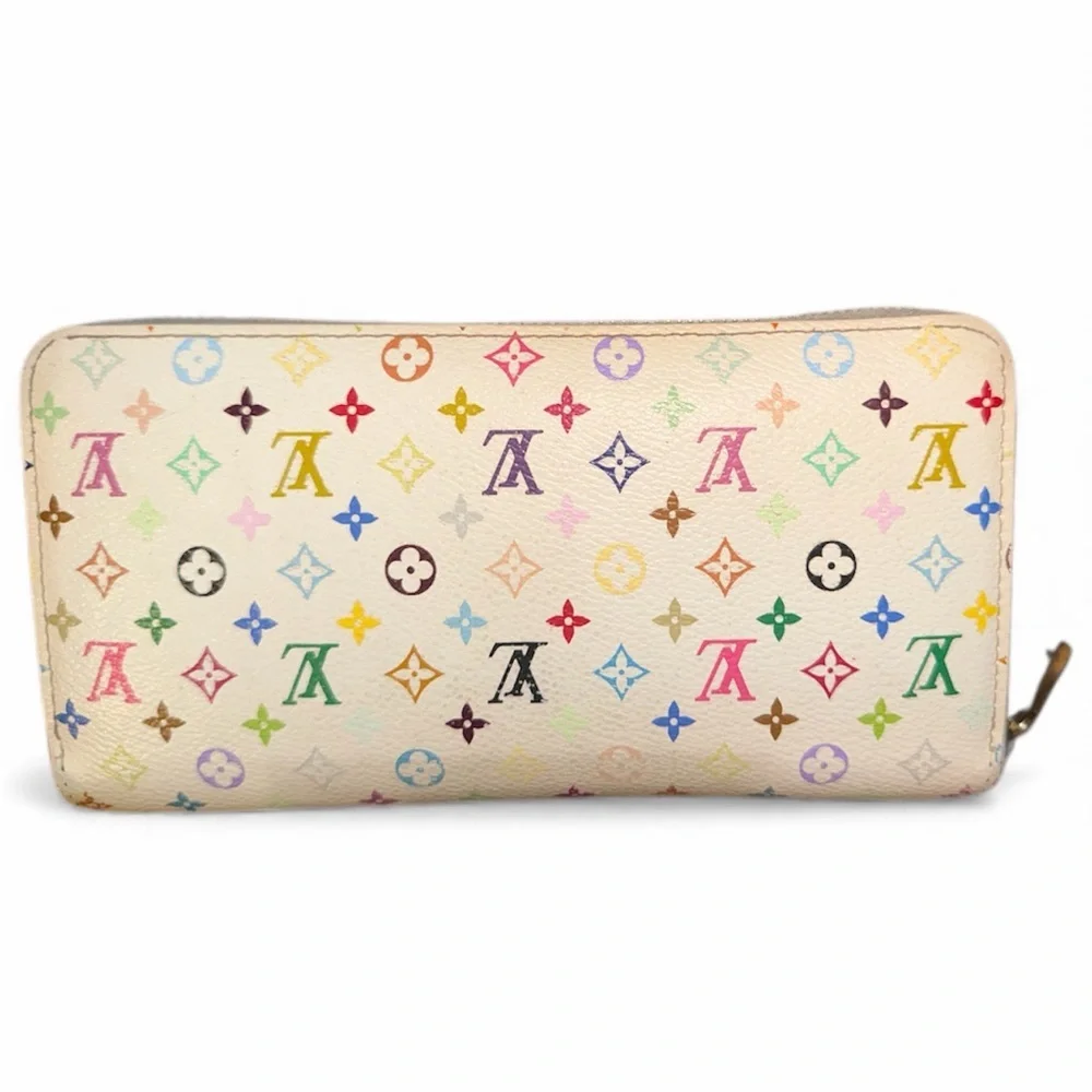 Louis Vuitton Murakami White Monogram Multicolore Zippy Wallet Multi Color - Picture 2 of 13